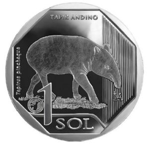 anverso moneda un sol del tapir andino