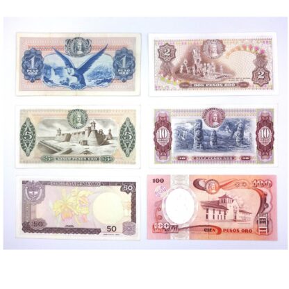 Lote de 6 billetes de Colombia - Imagen 2