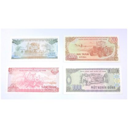Lote de 4 billetes de Vietnam - Imagen 2