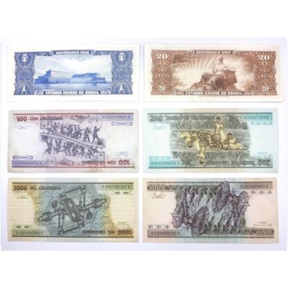 Lote de 6 billetes de Brasil - Imagen 2