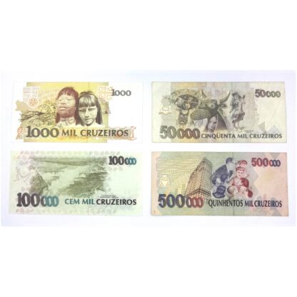 Lote de 4 billetes de Brasil - Imagen 2