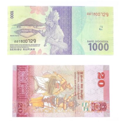 Lote de 2 billetes de Indonesia - Imagen 2